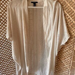 Forever 21 Cream Knit Cardigan
